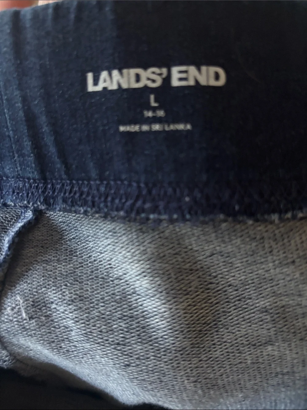 Lands' End Women’s Navy Pull-On Leggings/Pants -Size Large-